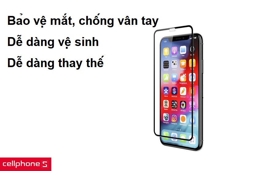 Dán cường lực cho iPhone 11 Pro Mocoll Full - Bảo vệ mắt và chống tây tay tối ưu