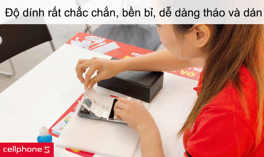 Độ dính rất chắc chắn và bền bỉ, dễ dàng tháo và dán