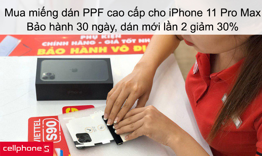 Mua miếng dán PPF nhám full viền 360 cao cấp mặt sau cho iPhone 11 Pro Max