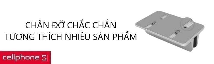 Thiết kế chân đỡ chắc chắn, tương thích nhiều sản phẩm laptop