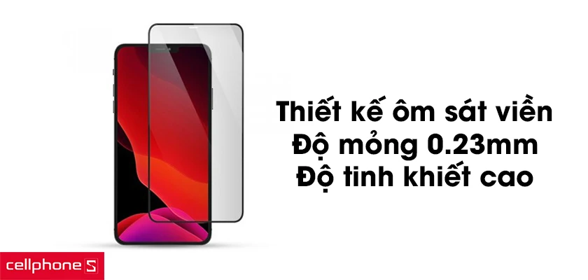 Thiết kế trong suốt, độ mỏng 0.2mm