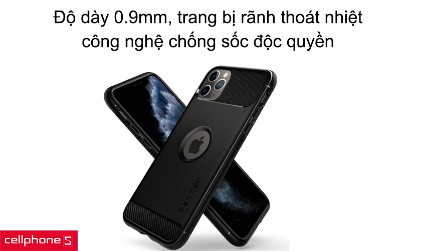 Độ dày 0.9mm, trang bị rãnh thoát nhiệt, công nghệ chống sốc độc quyền
