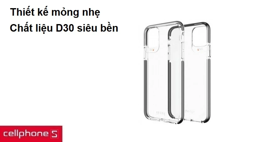 Thiết kế mỏng nhẹ, chất liệu D30 siêu bền