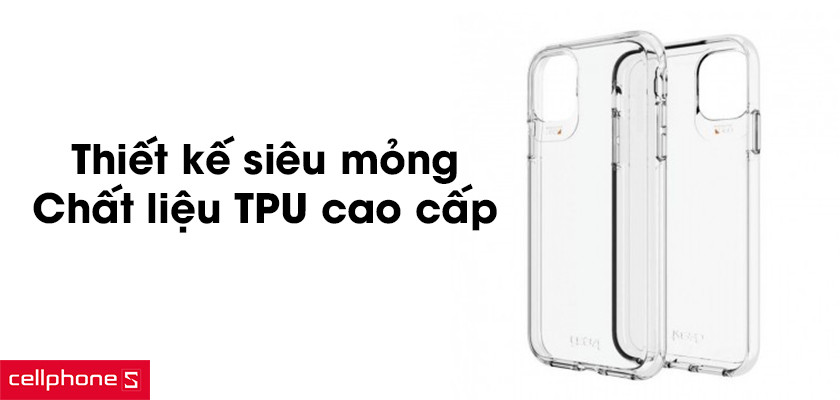 Thiết kế siêu mỏng, chất liệu TPU cao cấp
