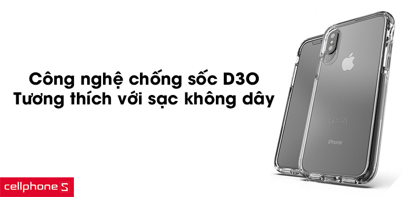 Công nghệ chống sốc D3O, tương thích với sạc không dây