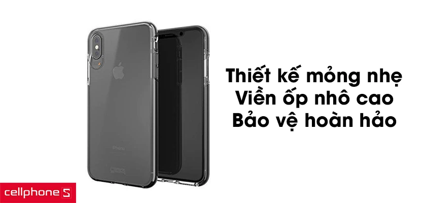 Thiết kế mỏng nhẹ, viền ốp nhô cao
