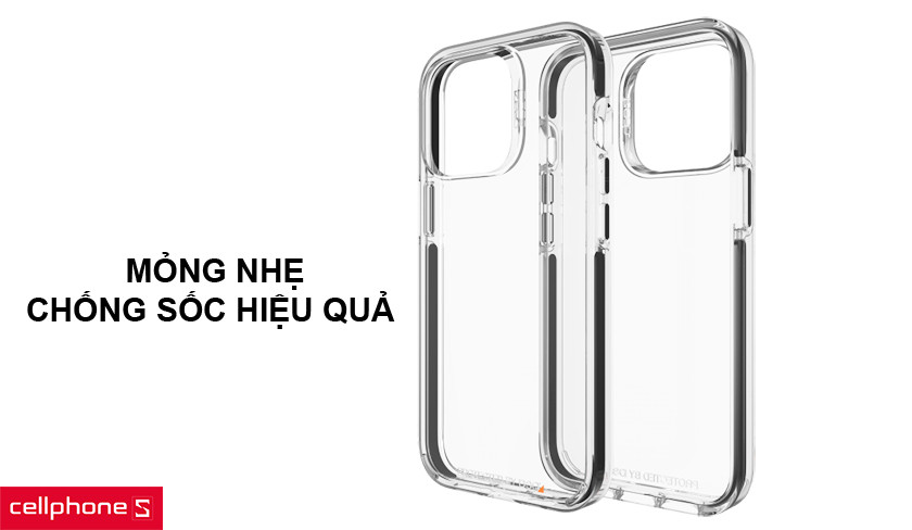 Mỏng nhẹ và chống sốc hiệu quả 