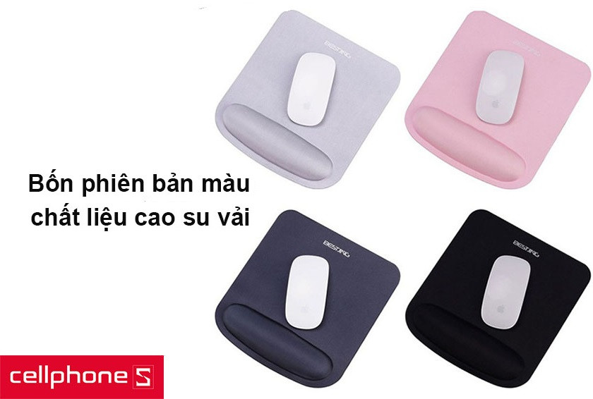 Bốn phiên bản màu sắc trẻ trung, chất liệu cao su vải