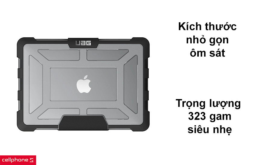 Kích thước nhỏ gọn ôm sát Macbook, trọng lượng siêu nhẹ chỉ 323 gam