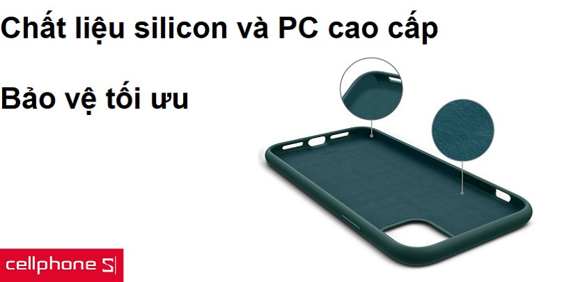 Khả năng bảo vệ tối ưu nhờ chất liệu silicon cao cấp và PC