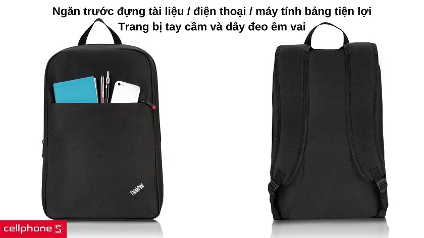 Ngăn chứa đa năng tiện ích, dây đeo vai và tay cầm giúp đổi tư thế vận chuyển dễ dàng