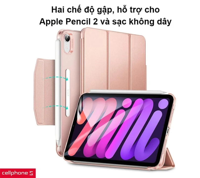 Bao da iPad Mini 6 ESR Ascend Trifold with clasp