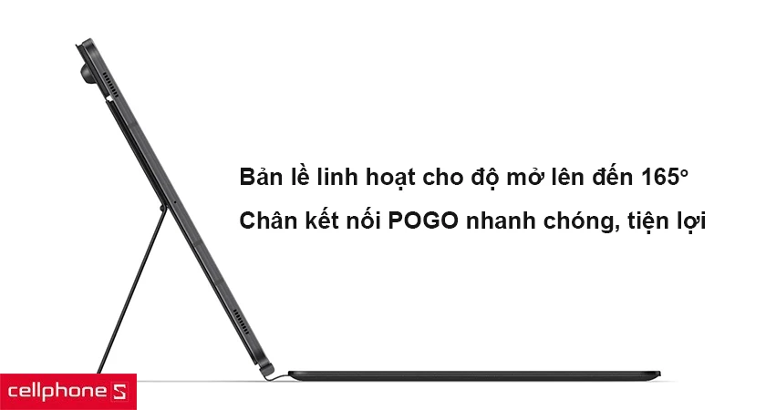 Bản lề linh hoạt, điều chỉnh góc nhìn lên đến 165 độ