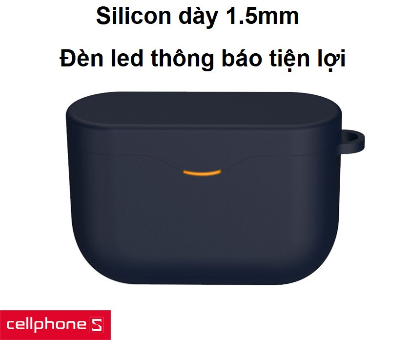 Bao đựng tai nghe Sony WF-1000XM3 được thiết kế tỉ mỉ bằng silicon mềm mại dày 1.5mm