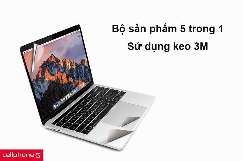 Bộ sản phẩm 5 trong 1 tạo nên sự tiện lợi, sử dụng keo 3M