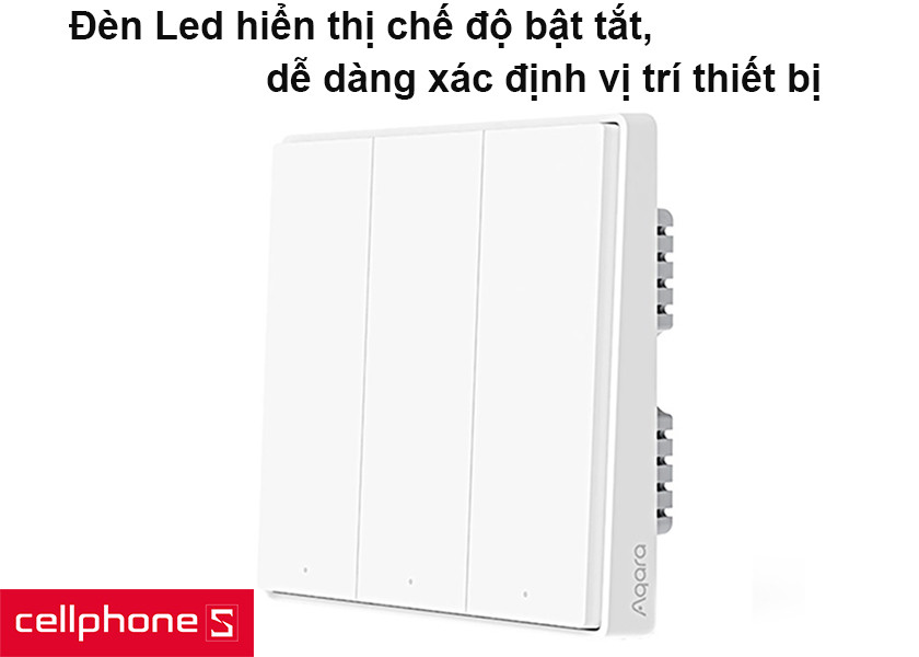 Đèn Led hiển thị chế độ bật tắt, dễ dàng xác định vị trí thiết bị