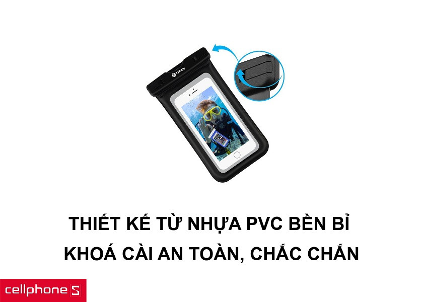 Thiết kế từ nhựa PVC siêu chống thấm và khả năng cài khóa chắc chắn, an toàn