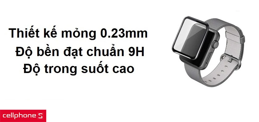 Dán cường lực Apple Watch 42mm, 44mm