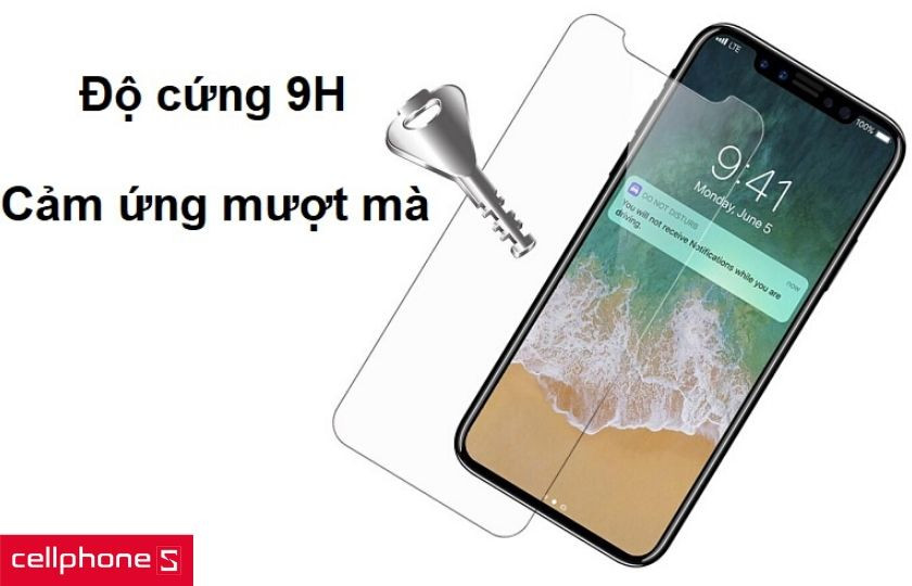 Khả năng chống trầy đạt đến 9H, chất liệu cao cấp đảm bảo tính năng hiển thị và cảm ứng