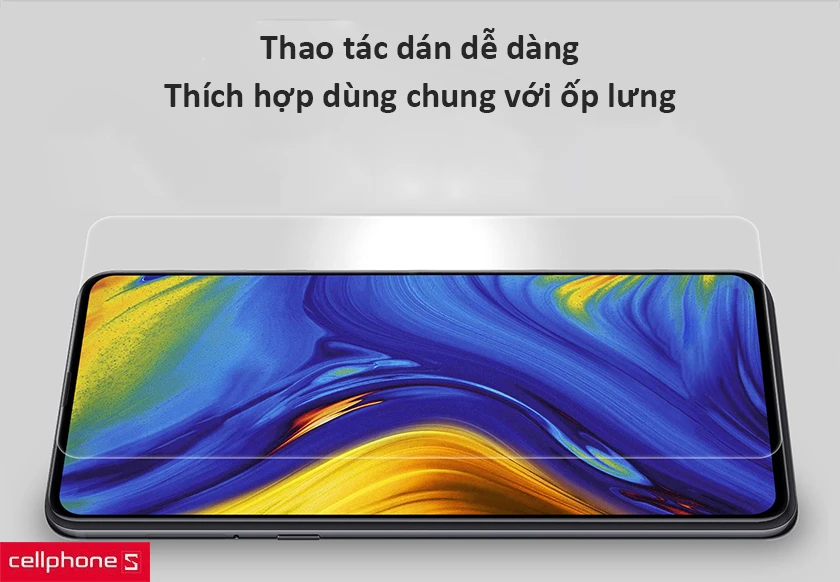 Thao tác dán dễ dàng, thích hợp dùng với ốp lưng