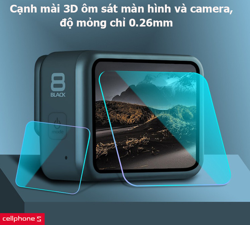 Cạnh mài 3D ôm sát màn hình và camera, độ mỏng chỉ 0.26mm