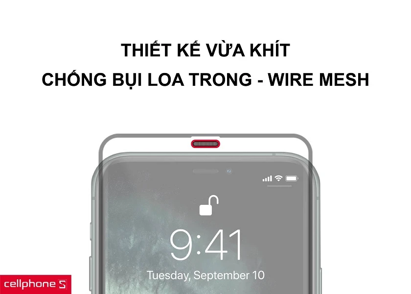 Thiết kế vừa khít iPhone 11 cùng khả năng chống bụi 