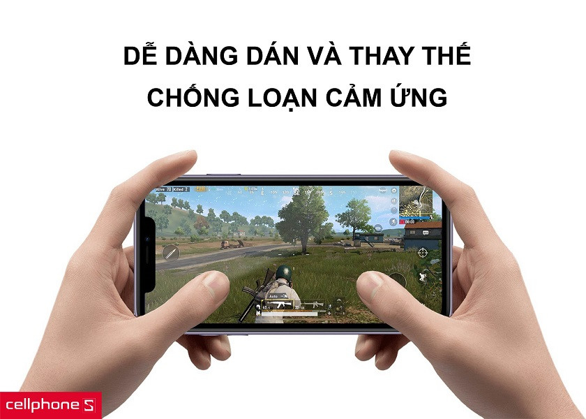 Dễ dàng dán và thay thế ngay tại nhà cùng khả năng chống loạn cảm ứng màn hình