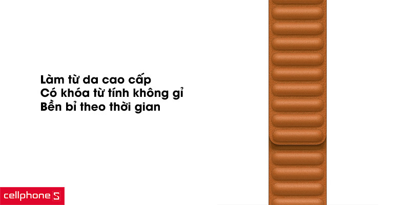Làm từ da cao cấp, khóa từ tính không gỉ