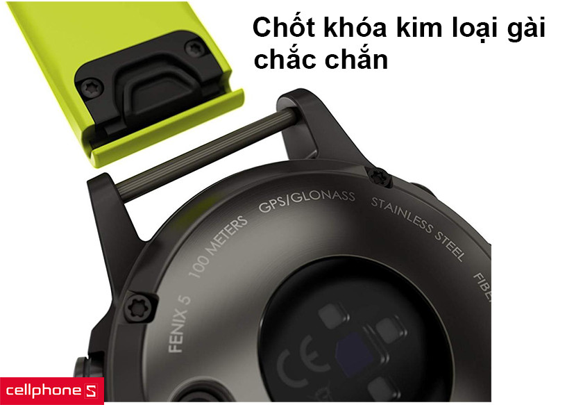 Chốt khoá gài được làm bằng kim loại 