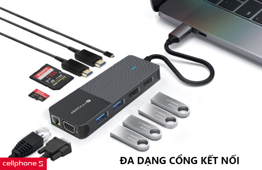 Trang bị đầy đủ các cổng giao tiếp, mở rộng nhu cầu sử dụng