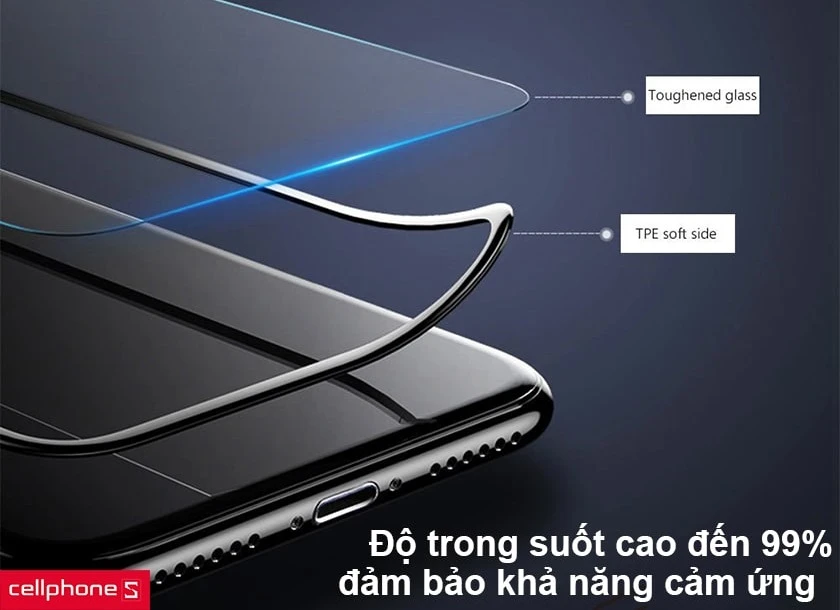 Độ trong suốt cao đến 99%, đảm bảo khả năng cảm ứng