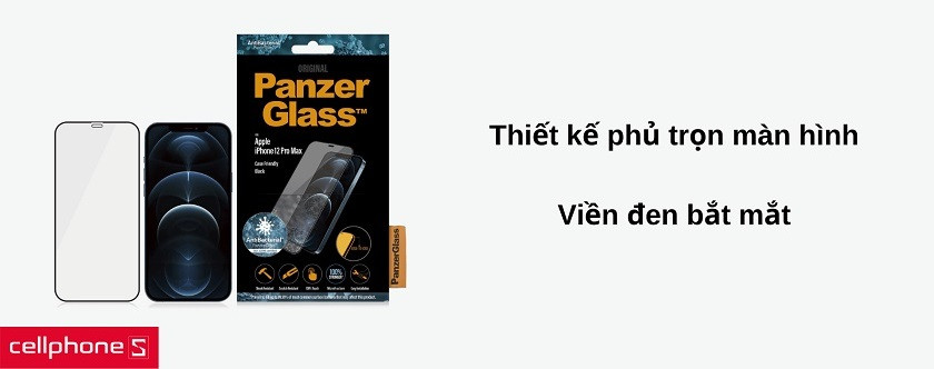 Bao phủ trọn vẹn màn hình, viền đen bắt mắt
