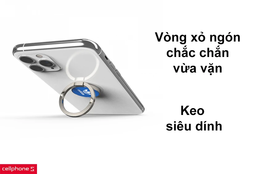 Vòng xỏ ngón chắc chắn vừa vặn, keo siêu dính