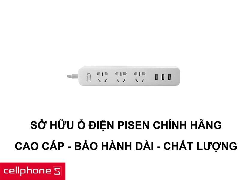 Sở hữu ngay ổ cắm điện đa năng pisen chính hãng, giá tốt tại CellphoneS