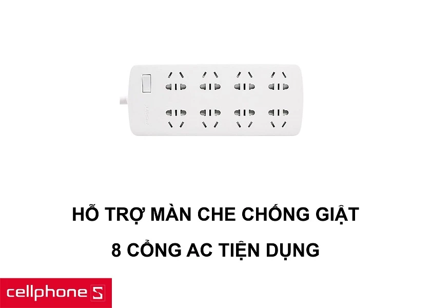 Ổ cắm điện PISEN 008-EP (8 cổng AC)