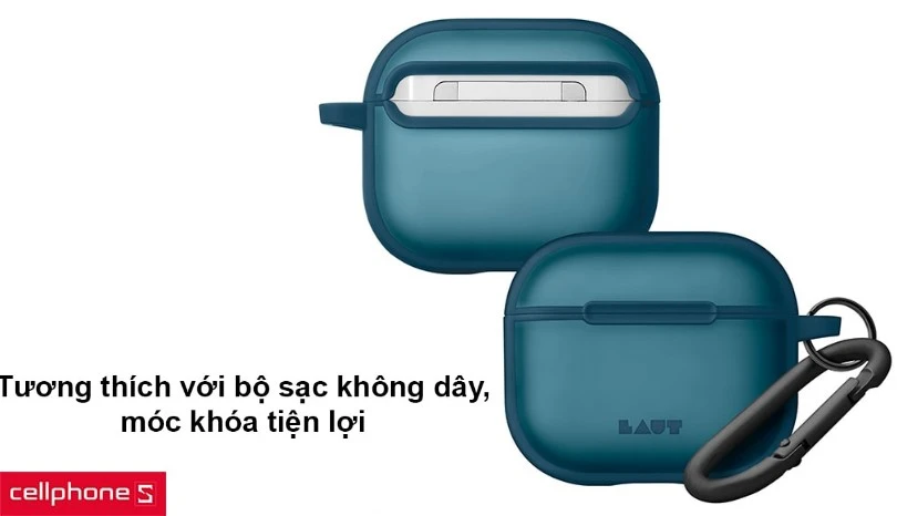 Tương thích với bộ sạc không dây, móc khóa tiện lợi