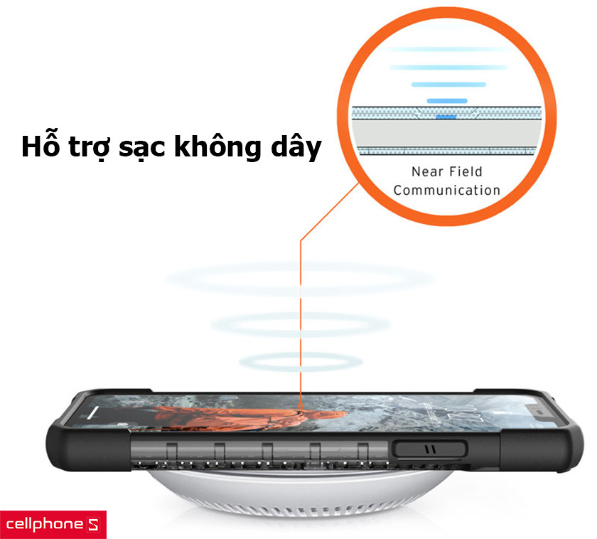 hỗ trợ sạc không dây