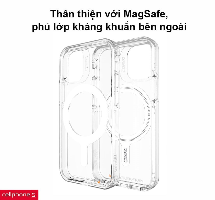 Ốp lưng MagSafe iPhone 13 Gear4 D30 Crystal Palace Clear 