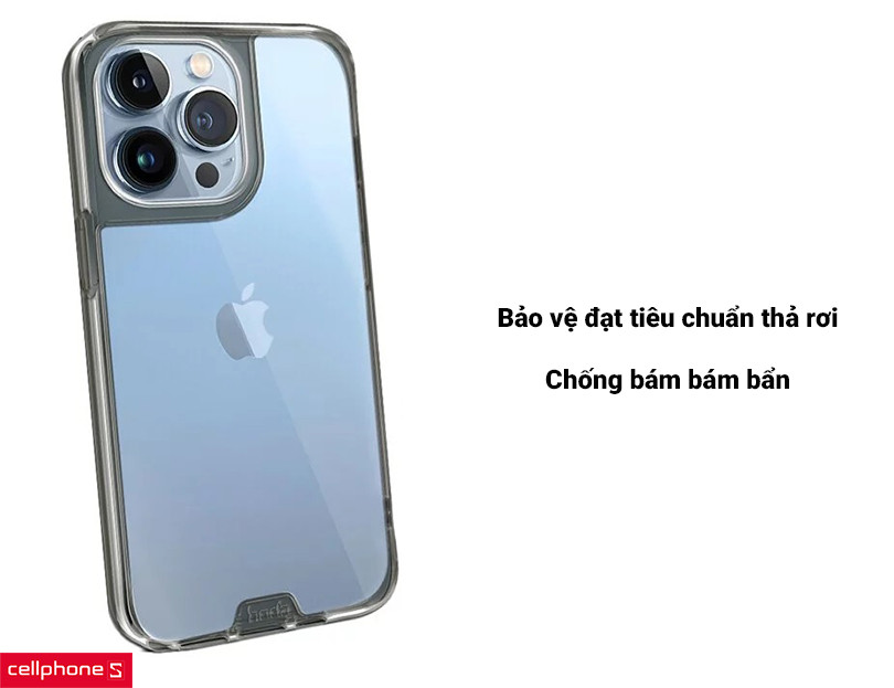 Ốp lưng iPhone 13 Hoda Crystal Pro Clear viền màu