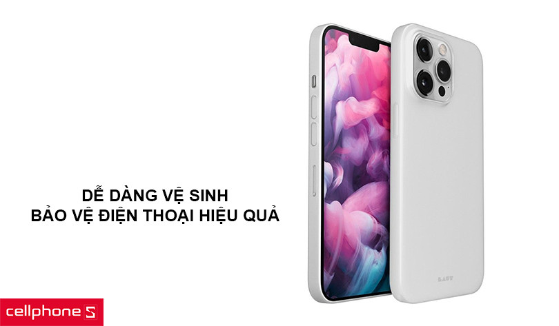 Dễ dàng vệ sinh, bảo vệ điện thoại iPhone 13 khỏi va đập