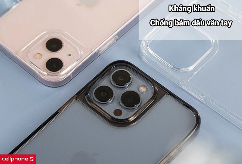 Ốp lưng iPhone 13 Pro Hoda Crystal Pro viền màu
