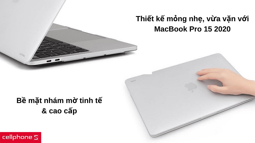 Thiết kế mỏng, nhẹ với mặt nhám mờ tinh tế cao cấp