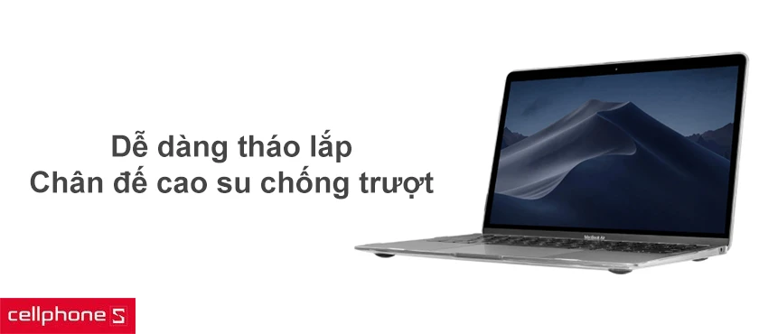 Dễ dàng tháo lắp, chân đế cao su chống trơn trượt