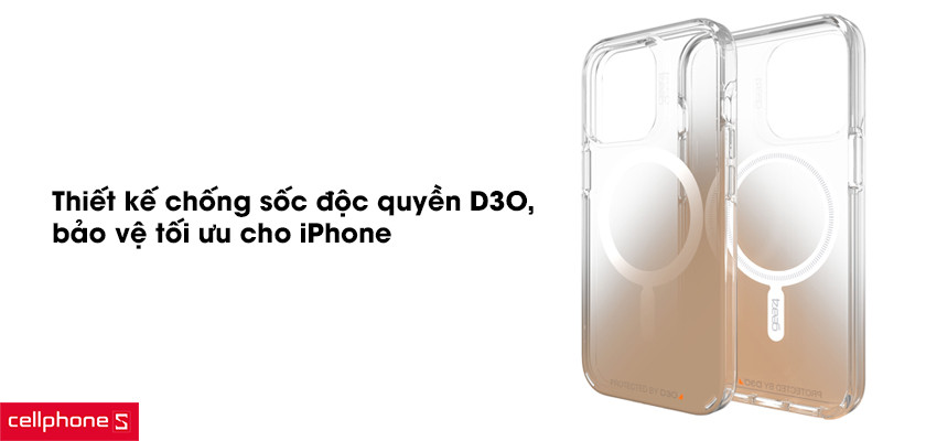 Thiết kế chống sốc độc quyền, bảo vệ tối ưu cho iPhone