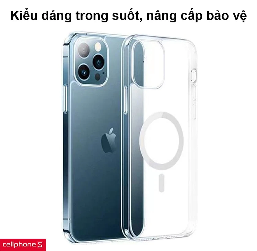 Ốp lưng MagSafe iPhone 13 Pro Mipow Tempered Glass