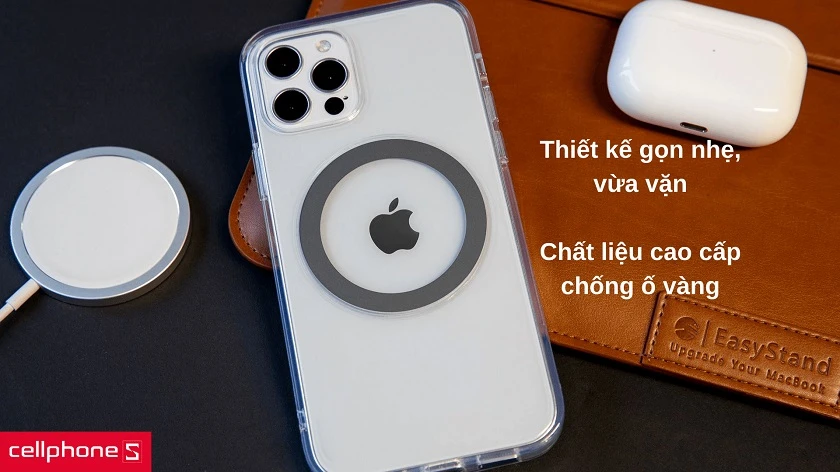 Thiết kế nhẹ nhàng, mặt lưng trong suốt không ngả màu