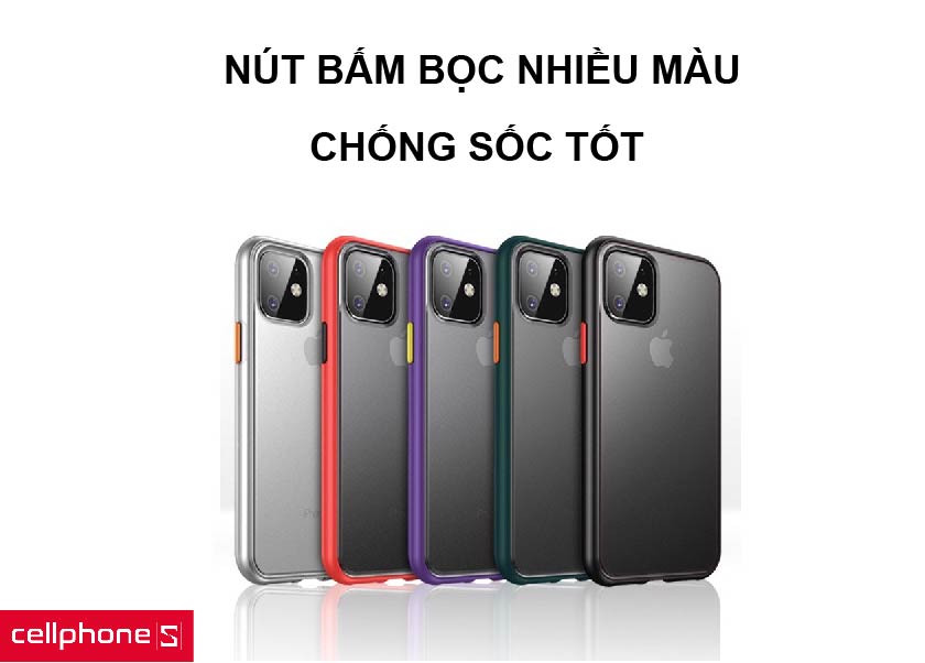 Thiết kế bao bọc nút bấm nhiều màu dễ nhận diện cùng chống sốc tốt nhờ đàn hồi tốt