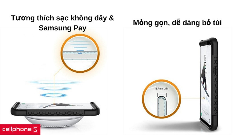 Gọn nhẹ, dễ dàng cất giữ, tương thích với sạc không dây & thanh toán NFC