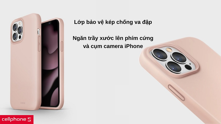 Ốp lưng iPhone 13 Pro Max UNIQ Hybrid Lino