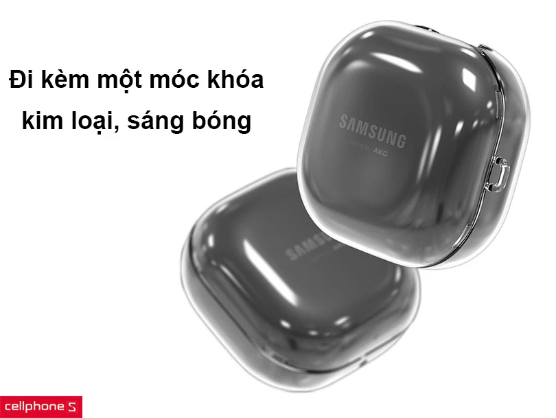 Bao da silicon Samsung Galaxy Buds Live/Buds Pro/Buds 2 Araree Nukin L Clear